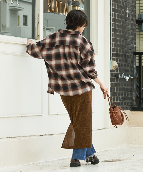 GEORGE'S（ジョージズ）の「ネルチェックシャツ（シャツ/ブラウス・レディース・ブラウン系/レッド系/ブラック系・SMALL/MEDIUM）」の21枚目の写真