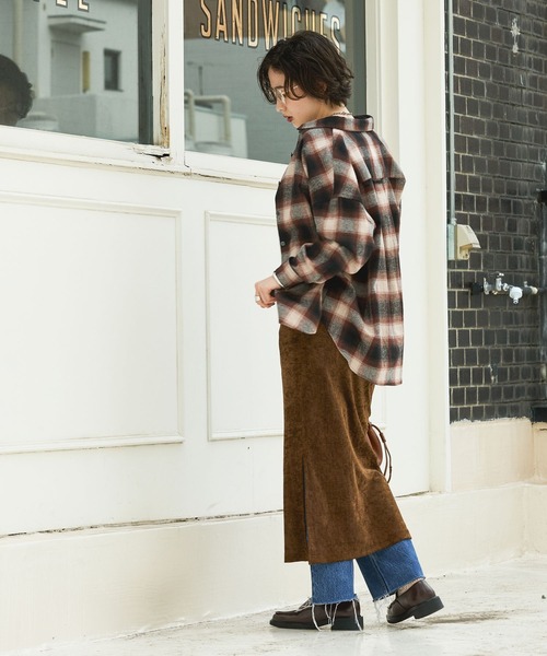 GEORGE'S（ジョージズ）の「ネルチェックシャツ（シャツ/ブラウス・レディース・ブラウン系/レッド系/ブラック系・SMALL/MEDIUM）」の22枚目の写真