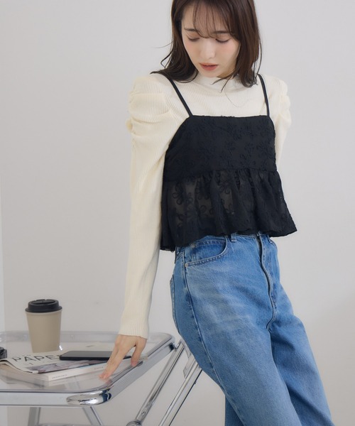 RU.TI.LE(ルチル)の「【RU.TI.LE】パワーショルダーリブニット(ニット/セーター・レディース・ブラック/ブラウン/ホワイト・MEDIUM)」の17枚目の写真