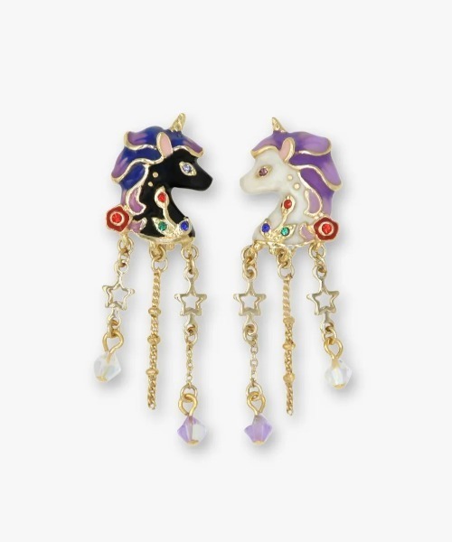 ANNA SUI(アナスイ)の「ユニコーンモチーフ ピアス(ピアス(両耳用)・レディース・マルチ・ONE SIZE)」の1枚目の写真