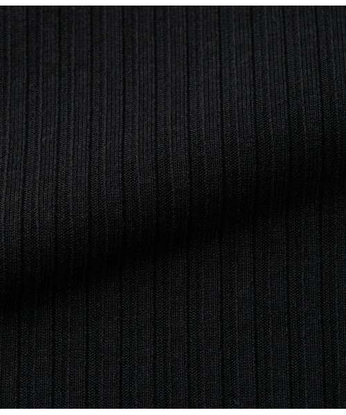 NEWYORKER（ニューヨーカー）の「リブストレッチ クルーネック7分袖カットソー（Tシャツ/カットソー・レディース・ブラック/ライトグレー・L/M）」の3枚目の写真