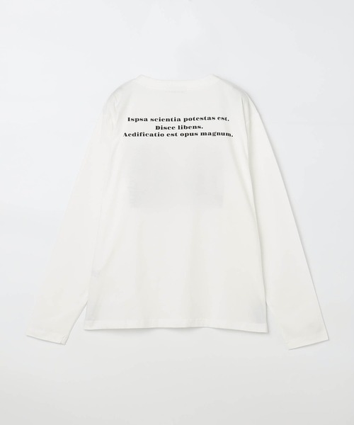 NICOLE CLUB(ニコル クラブ)の「フォトプリントロングTシャツ(Tシャツ/カットソー・レディース・ホワイト×ブラック/オフホワイト/ブラック×ホワイト・FREE)」の5枚目の写真