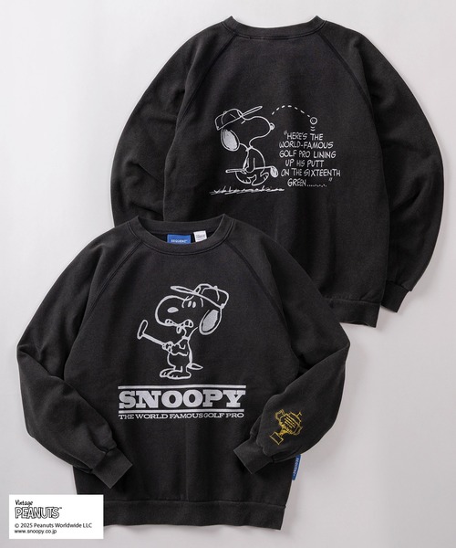 PEANUTS（ピーナッツ）の「【72】【PEANUTS/ピーナッツ】ブリーチ加工 ヴィンテージデザイン バックプリント 裏起毛スウェット（スウェット・メンズ・ブルー/ブラック系その他/ブラック/グリーン系その他/ピンク/グリーン/レッド/ブラウン・M/L/XL）」の3枚目の写真