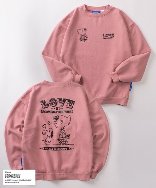 PEANUTS（ピーナッツ）の「【72】【PEANUTS/ピーナッツ】ブリーチ加工 ヴィンテージデザイン バックプリント 裏起毛スウェット（スウェット・メンズ・ブルー/ブラック系その他/ブラック/グリーン系その他/ピンク/グリーン/レッド/ブラウン・M/L/XL）」の7枚目の写真