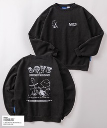 PEANUTS（ピーナッツ）の「【72】【PEANUTS/ピーナッツ】ブリーチ加工 ヴィンテージデザイン バックプリント 裏起毛スウェット（スウェット・レディース）」