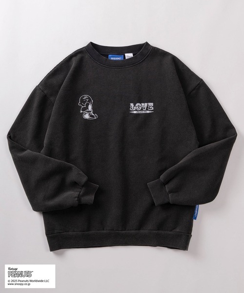 PEANUTS（ピーナッツ）の「【72】【PEANUTS/ピーナッツ】ブリーチ加工 ヴィンテージデザイン バックプリント 裏起毛スウェット（スウェット・メンズ・ブルー/ブラック系その他/ブラック/グリーン系その他/ピンク/グリーン/レッド/ブラウン・M/L/XL）」の10枚目の写真