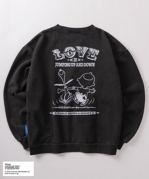 PEANUTS（ピーナッツ）の「【72】【PEANUTS/ピーナッツ】ブリーチ加工 ヴィンテージデザイン バックプリント 裏起毛スウェット（スウェット・メンズ・ブルー/ブラック系その他/ブラック/グリーン系その他/ピンク/グリーン/レッド/ブラウン・M/L/XL）」の16枚目の写真