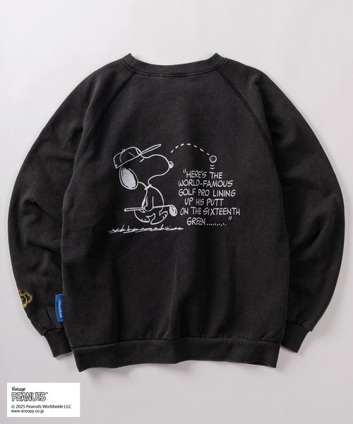 PEANUTS（ピーナッツ）の「【72】【PEANUTS/ピーナッツ】ブリーチ加工 ヴィンテージデザイン バックプリント 裏起毛スウェット（スウェット・メンズ・ブルー/ブラック系その他/ブラック/グリーン系その他/ピンク/グリーン/レッド/ブラウン・M/L/XL）」の14枚目の写真