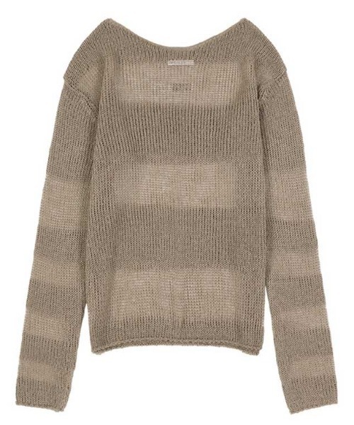 FANCY CLUB（ファンシークラブ）の「A'GEM/9 × .kom 『FANCY CLUB/ファンシークラブ』 HAILEY STRIPE KNIT/ヘアリー ストライプ ニット（ニット/セーター・レディース・ブラック/ブラウン・FREE）」の19枚目の写真