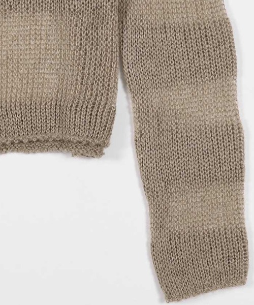 FANCY CLUB（ファンシークラブ）の「A'GEM/9 × .kom 『FANCY CLUB/ファンシークラブ』 HAILEY STRIPE KNIT/ヘアリー ストライプ ニット（ニット/セーター・レディース・ブラック/ブラウン・FREE）」の22枚目の写真
