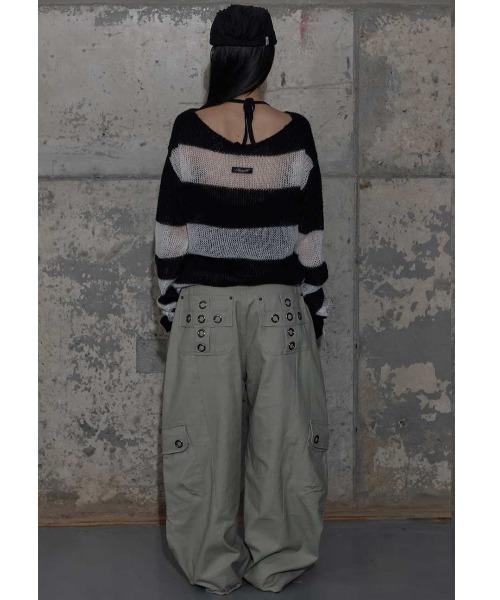 FANCY CLUB（ファンシークラブ）の「A'GEM/9 × .kom 『FANCY CLUB/ファンシークラブ』 HAILEY STRIPE KNIT/ヘアリー ストライプ ニット（ニット/セーター・レディース・ブラック/ブラウン・FREE）」の18枚目の写真