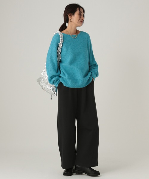 Elura（エルーラ）の「スウェットカーブパンツ/607527（スウェットパンツ・レディース・ブラック/グレー・FREE）」の6枚目の写真