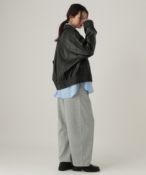 Elura（エルーラ）の「スウェットカーブパンツ/607527（スウェットパンツ・レディース・ブラック/グレー・FREE）」の8枚目の写真