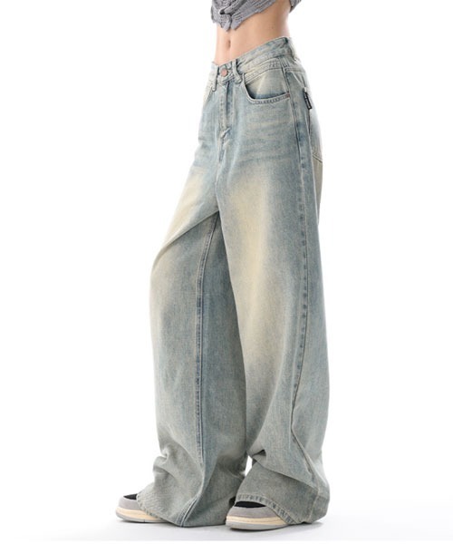 urge:(アージコロン )の「【URGE:】ハイウエスト ワイド デニム パンツ(デニムパンツ・レディース・ブルー・SMALL/MEDIUM/LARGE/X-LARGE)」の3枚目の写真