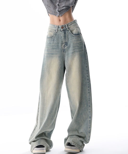 urge:(アージコロン )の「【URGE:】ハイウエスト ワイド デニム パンツ(デニムパンツ・レディース・ブルー・SMALL/MEDIUM/LARGE/X-LARGE)」の4枚目の写真
