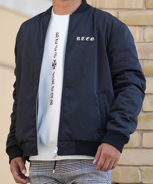 adamsJUGGLER（アダムスジャグラー）の「RTEGロッツオブO.E MA1（MA-1・メンズ・ブラック・S/M/L/XL）」の3枚目の写真