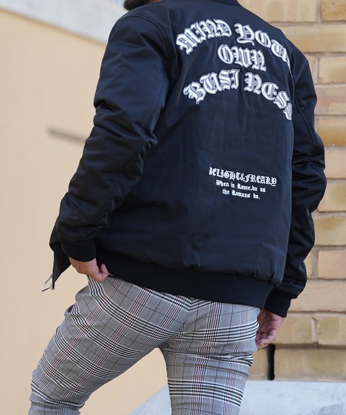 adamsJUGGLER（アダムスジャグラー）の「RTEGロッツオブO.E MA1（MA-1・メンズ・ブラック・S/M/L/XL）」の5枚目の写真