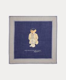 希少❣️シルクスクリーン299／300‼️サイン入り❣️NY購入‼️ポロラルフローレン❣️ Polo ベア シルク スカーフ（バンダナ/スカーフ）｜POLO RALPH LAUREN