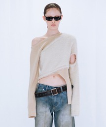 OVERLAP TUCK DENIM PANTS（デニムパンツ）｜VIAVANDA（ヴィアヴァンダ