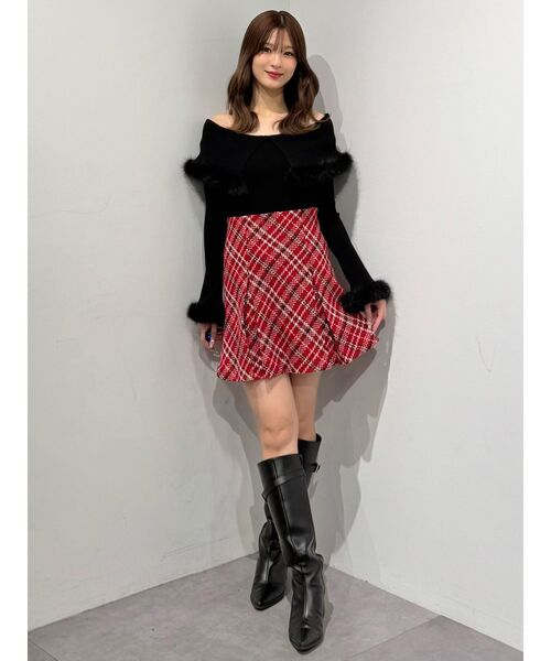 MERCURYDUO(マーキュリーデュオ)の「オリジナルロービングチェックミニスカパン(その他パンツ・レディース・ブラック/オフホワイト/パープル/レッド・SMALL/MEDIUM)」の11枚目の写真