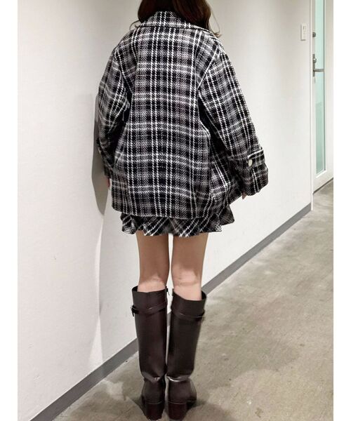 MERCURYDUO（マーキュリーデュオ）の「オリジナルロービングチェックミニスカパン（その他パンツ・レディース・ブラック/オフホワイト/パープル/レッド・SMALL/MEDIUM）」の5枚目の写真
