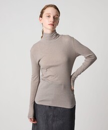 <Steven Alan>コットン シルク リブ タートルネック プルオーバー