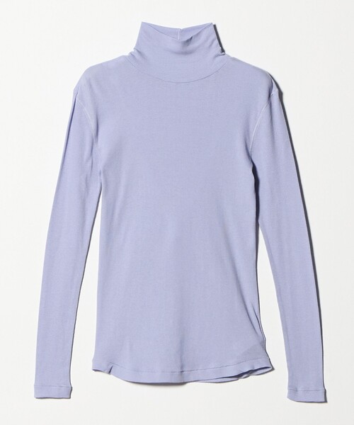 Steven Alan（スティーブンアラン）の「＜Steven Alan＞コットン シルク リブ タートルネック プルオーバー（Tシャツ/カットソー・レディース・パープル/ネイビー/ベージュ/オフホワイト/ライトブルー/ライム・FREE）」の4枚目の写真
