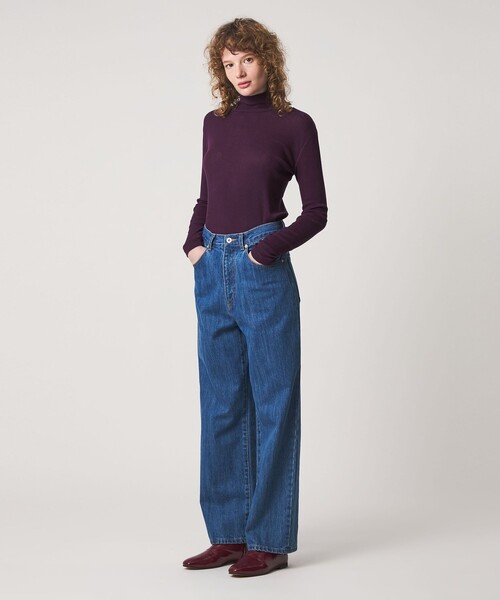 Steven Alan（スティーブンアラン）の「＜Steven Alan＞コットン シルク リブ タートルネック プルオーバー（Tシャツ/カットソー・レディース・パープル/ネイビー/ベージュ/オフホワイト/ライトブルー/ライム・FREE）」の13枚目の写真