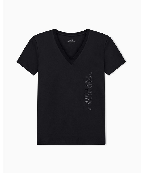 ARMANI EXCHANGE(アルマーニエクスチェンジ)の「【A|X アルマーニ エクスチェンジ】デザインロゴ 半袖VネックTシャツ/REGULAR(Tシャツ/カットソー・レディース・ホワイト/ブラック/ダークグリーン・LARGE/MEDIUM/SMALL/X-LARGE/X-SMALL)」の7枚目の写真