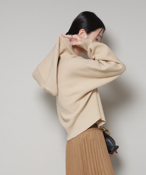 PENNEYS（ぺニーズ）の「PENNEYS別注TheFOXニットフーディー（ニット/セーター・レディース・ブルー/ブラック/ベージュ・FREE）」の4枚目の写真