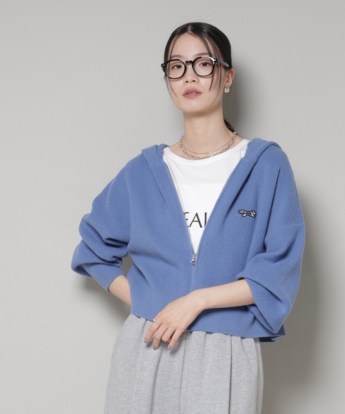 PENNEYS（ぺニーズ）の「PENNEYS別注TheFOXニットフーディー（ニット/セーター・レディース・ブルー/ブラック/ベージュ・FREE）」の10枚目の写真