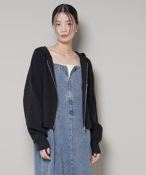 PENNEYS（ぺニーズ）の「PENNEYS別注TheFOXニットフーディー（ニット/セーター・レディース・ブルー/ブラック/ベージュ・FREE）」の18枚目の写真