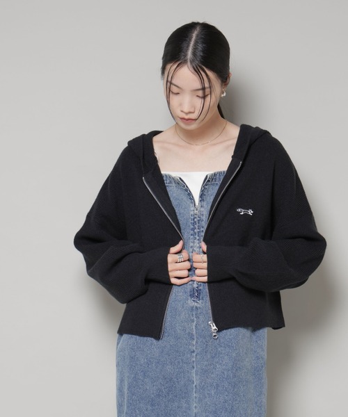 PENNEYS（ぺニーズ）の「PENNEYS別注TheFOXニットフーディー（ニット/セーター・レディース・ブルー/ブラック/ベージュ・FREE）」の19枚目の写真