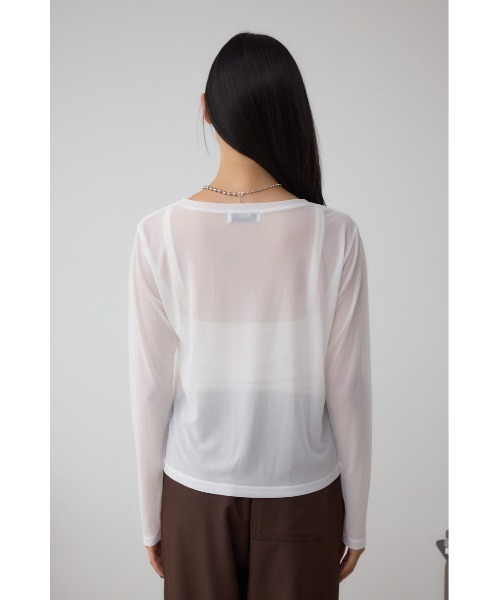 AZUL by moussy(アズールバイマウジー)の「メッシュボーダーインナーセットニット(ニット/セーター・レディース・グレー/ブルー/アイボリー・FREE)」の16枚目の写真