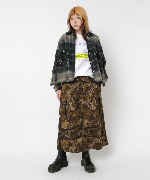 RNA（アールエヌエー）の「G1101 カモフラージュカーゴロングスカート（スカート・レディース・リアルツリーカモ/ウッドランド・MEDIUM）」の9枚目の写真