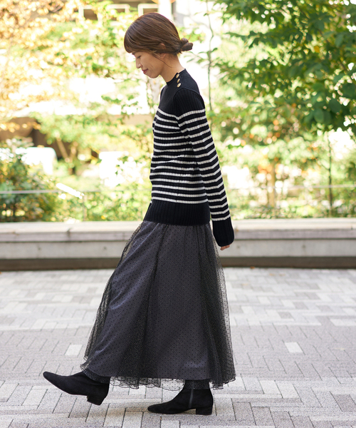 IENA(イエナ)の「ワイドリブプルオーバー(ニット/セーター・レディース・グレー/アイボリー/ネイビー・FREE)」の21枚目の写真