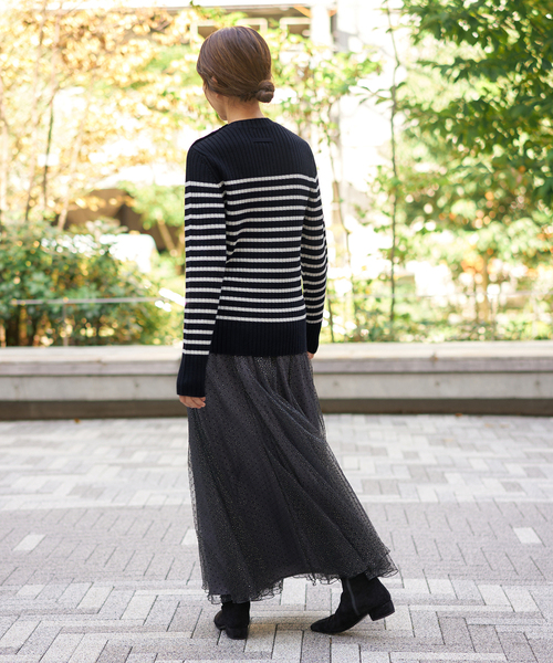 IENA(イエナ)の「ワイドリブプルオーバー(ニット/セーター・レディース・グレー/アイボリー/ネイビー・FREE)」の22枚目の写真