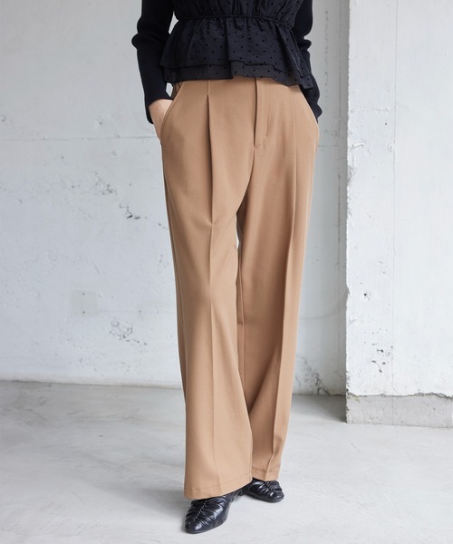 VIS（ビス）の「Hot Beautyベルテッドスリムストレートパンツ/イージーケア（その他パンツ・レディース・ブラック/グレー/キャメル・SS/S/M/L）」の3枚目の写真