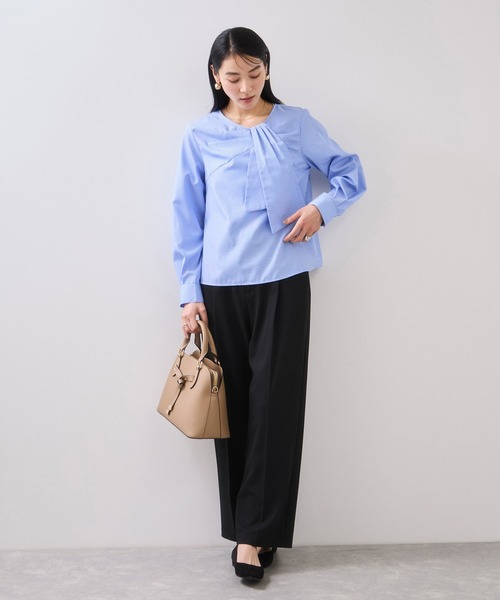 VIS（ビス）の「Hot Beautyベルテッドスリムストレートパンツ/イージーケア（その他パンツ・レディース・ブラック/グレー/キャメル・SS/S/M/L）」の6枚目の写真