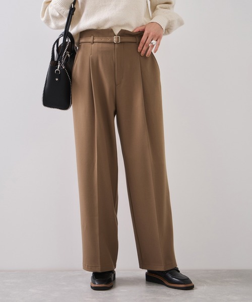 VIS（ビス）の「Hot Beautyベルテッドスリムストレートパンツ/イージーケア（その他パンツ・レディース・ブラック/グレー/キャメル・SS/S/M/L）」の15枚目の写真