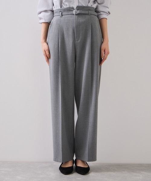 VIS（ビス）の「Hot Beautyベルテッドスリムストレートパンツ/イージーケア（その他パンツ・レディース・ブラック/グレー/キャメル・SS/S/M/L）」の19枚目の写真