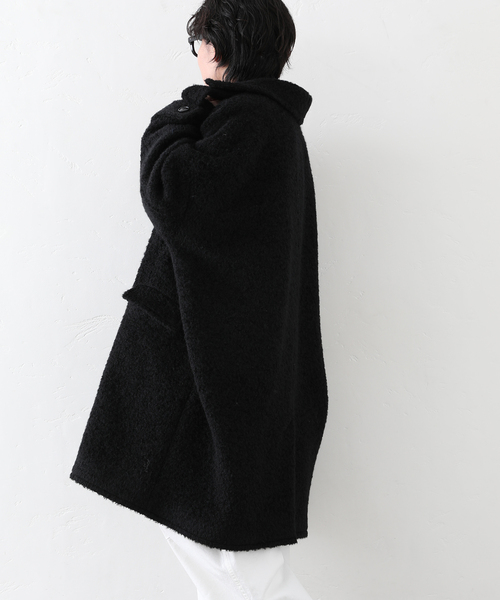 JOURNAL STANDARD LUXE(ジャーナルスタンダード ラックス)の「モヘヤシープ P-コート(ピーコート・レディース・ネイビー/ブラック・FREE)」の14枚目の写真