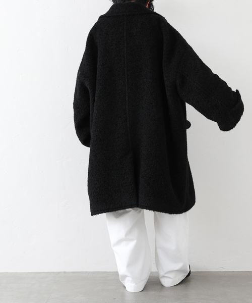 JOURNAL STANDARD LUXE(ジャーナルスタンダード ラックス)の「モヘヤシープ P-コート(ピーコート・レディース・ネイビー/ブラック・FREE)」の15枚目の写真
