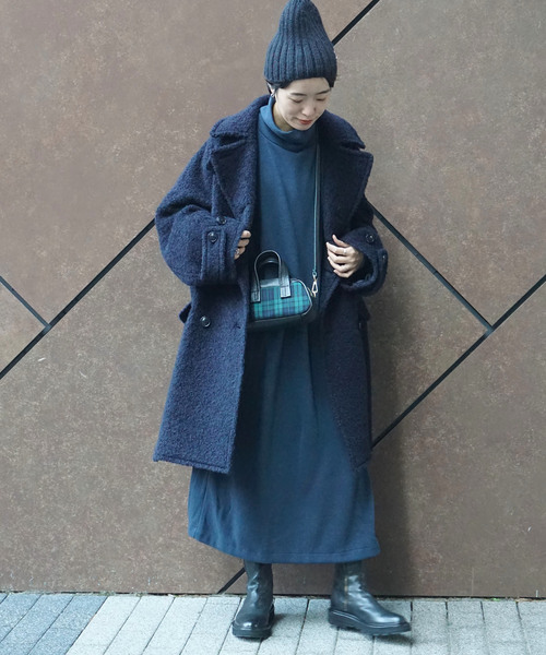 JOURNAL STANDARD LUXE(ジャーナルスタンダード ラックス)の「モヘヤシープ P-コート(ピーコート・レディース・ネイビー/ブラック・FREE)」の16枚目の写真