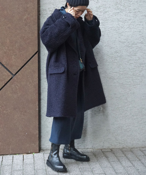 JOURNAL STANDARD LUXE(ジャーナルスタンダード ラックス)の「モヘヤシープ P-コート(ピーコート・レディース・ネイビー/ブラック・FREE)」の17枚目の写真