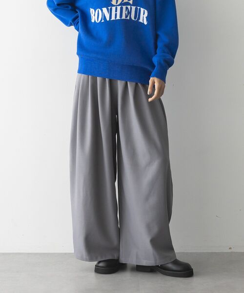 4タックバレルパンツ〈グレー〉