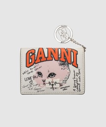 GANNI | Ganni Bou Card Holder With Flap Cat Signature(財布)