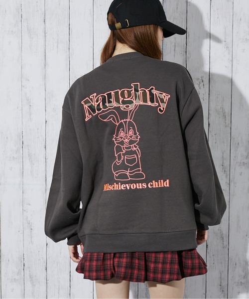 セール】《バックスウィートロゴ×ラビット》レディース 裏起毛