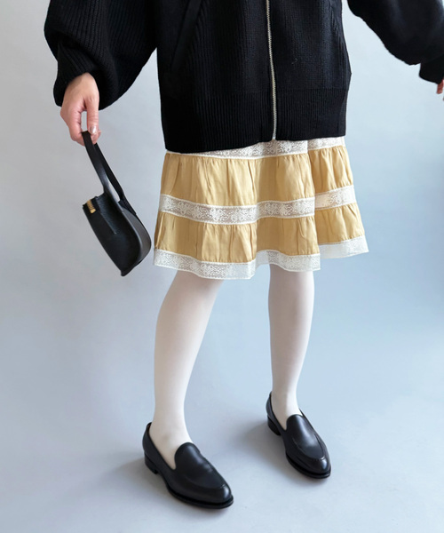 EDIT. FOR LULU（エディットフォールル）の「【gimaguas/ギマガス】CIELO MIDI SKIRT（スカート・レディース・ベージュ・SMALL）」の3枚目の写真