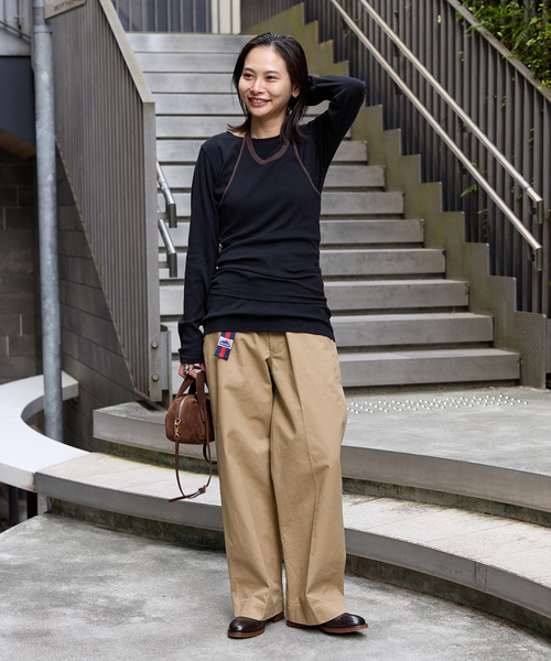 JOURNAL STANDARD（ジャーナルスタンダード）の「《追加3》ベアテレココンパクトプルオーバー（Tシャツ/カットソー・レディース・ブラウン/アイボリー/ブラック/ホワイト・FREE）」の7枚目の写真